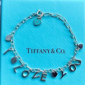 Tiffany & Co. I love you dangling bracelet. New!